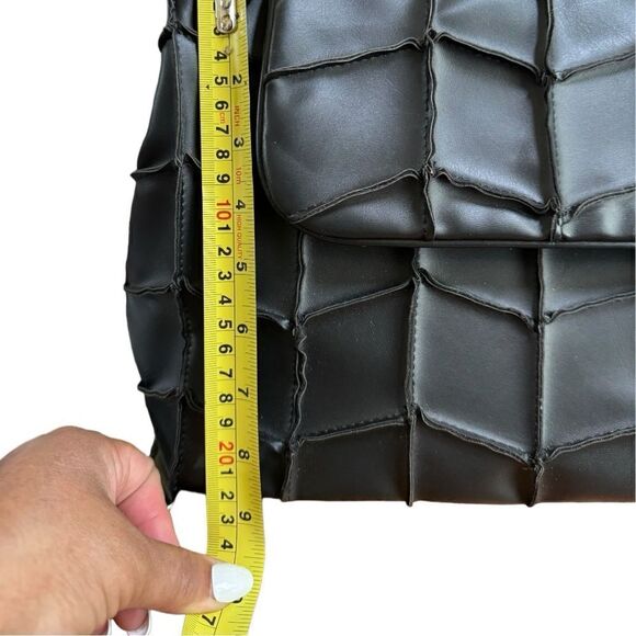 NWT True Love Faux leather flap black crossbody - Picture 8 of 10